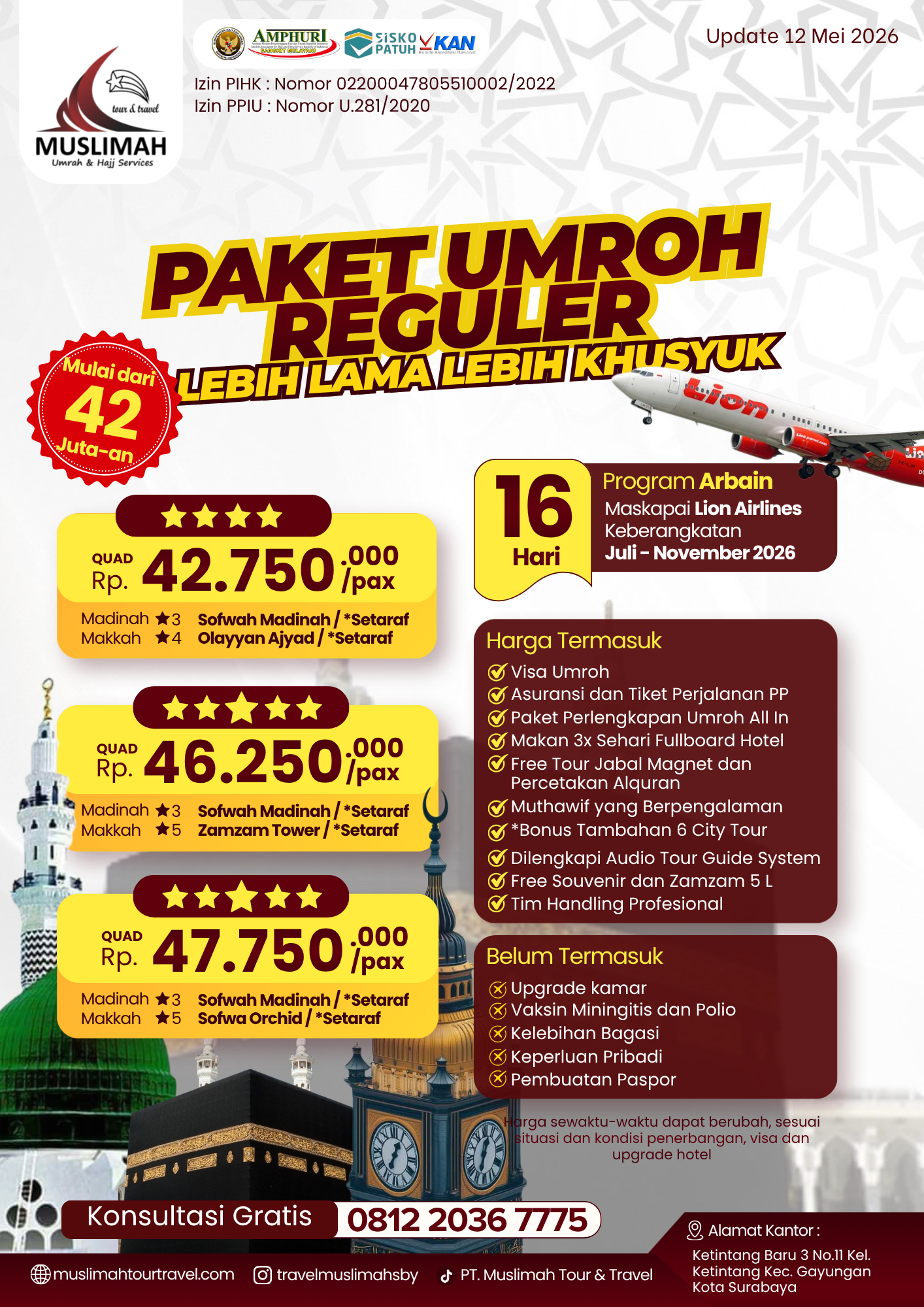Paket Umroh Reguler Arbain